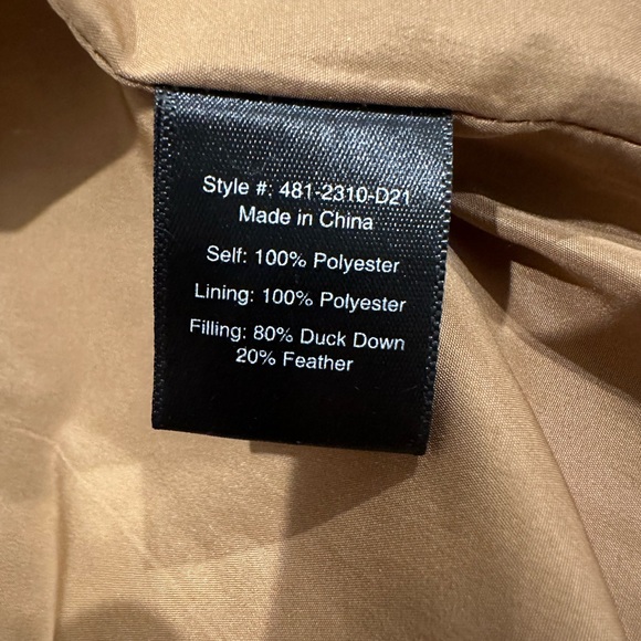 Jenni Kayne Womens XS Dark Khaki Puffer Jacket Feather Down Removable Hood - Picture 12 of 12